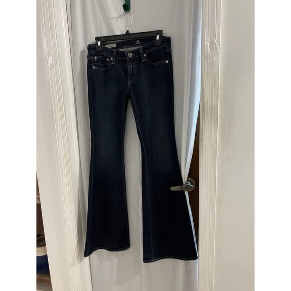 adriano goldschmied jeans womens The Belle Petite Flare Low Rise Sz 27 R - Picture 1 of 7